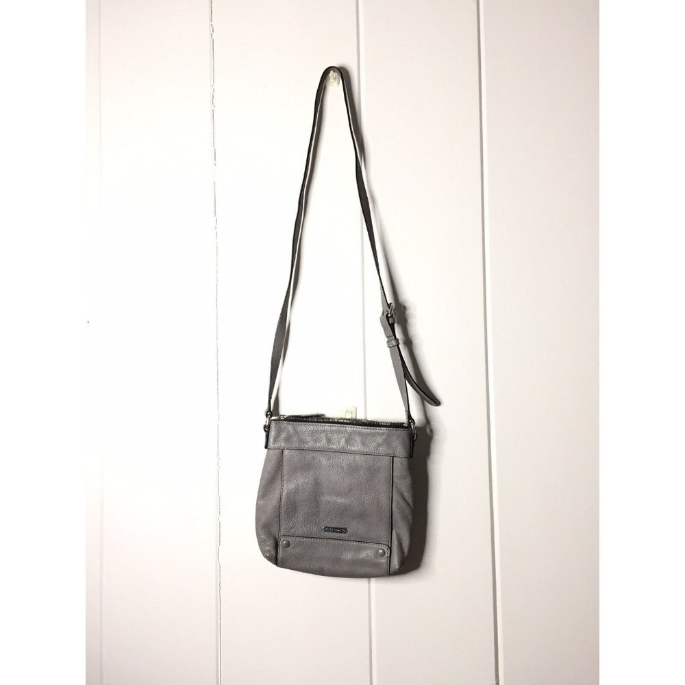Vince Camuto Grey Leather Crossbody Purse
